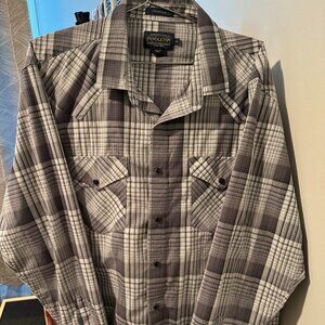 Pendleton Men’s Long Sleeve Snap Front Frontier Button-Down Shirt – Size XL